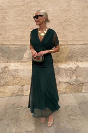 Louise | Elegant Maxi Party Dress with V-Neck