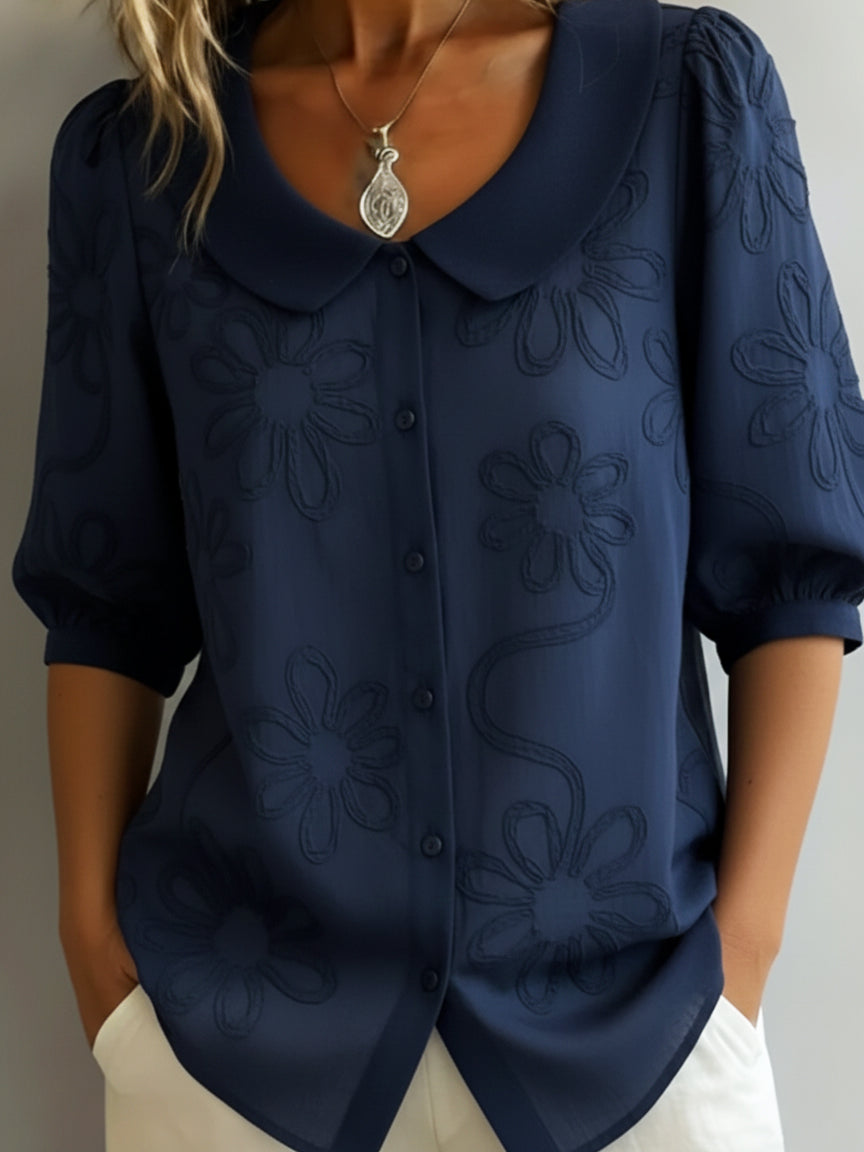 Camille | Lightweight floral blouse with natural elegance