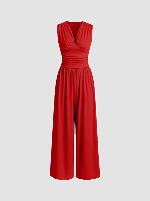 Amber – Chic Sleeveless Wide-Leg Jumpsuit