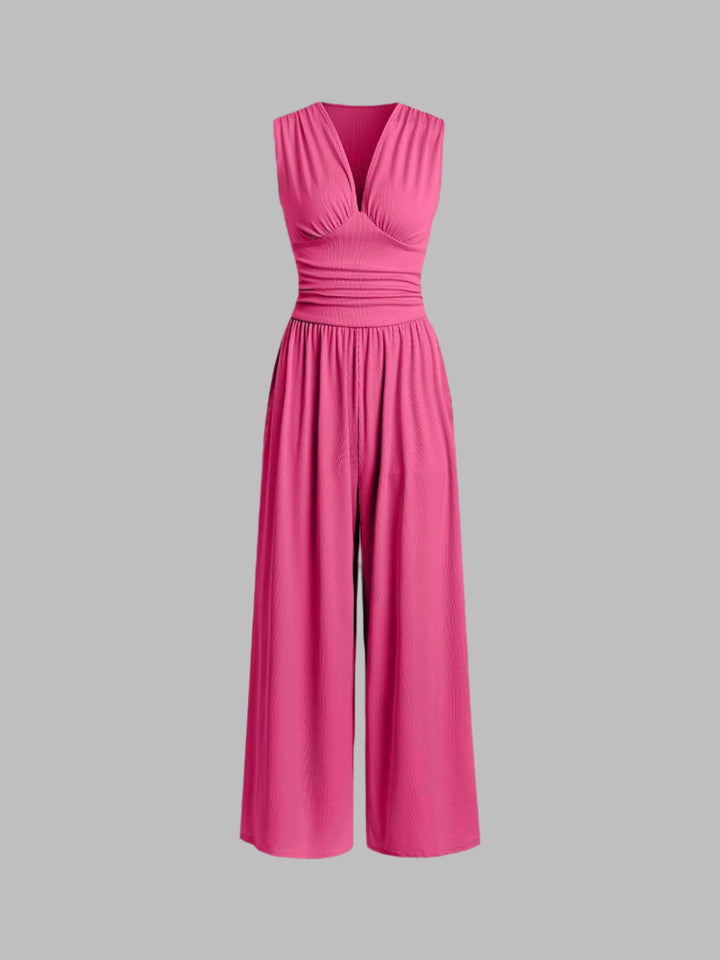 Amber – Chic Sleeveless Wide-Leg Jumpsuit