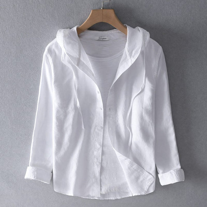 Avery Striped Hooded Shirt