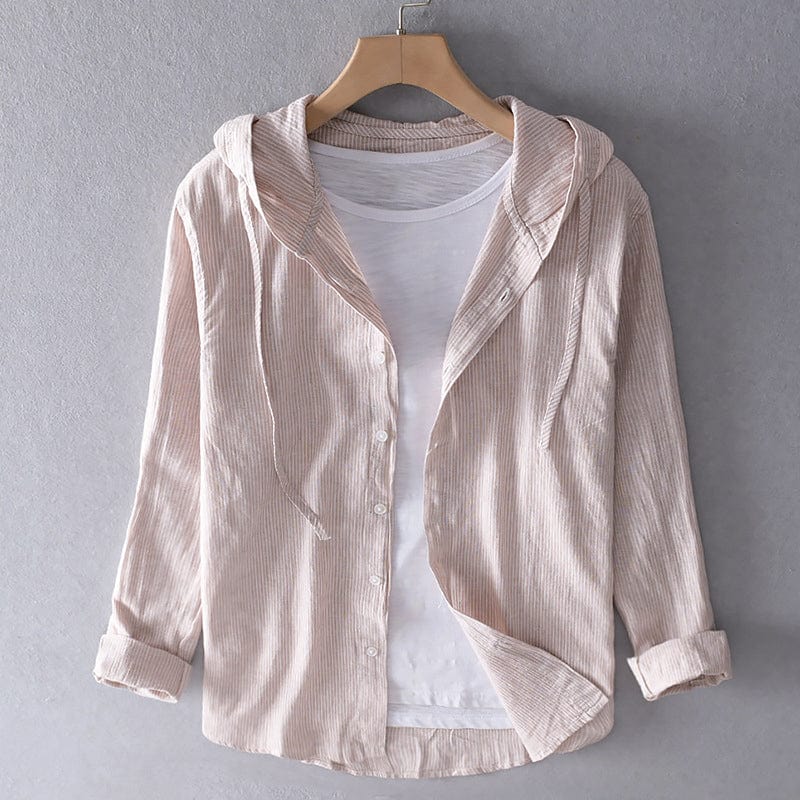 Avery Striped Hooded Shirt