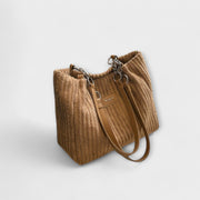 Olivia - Soft Cord Shoulder Bag