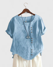 Elisavie | Comfortable Short Sleeve Blouse