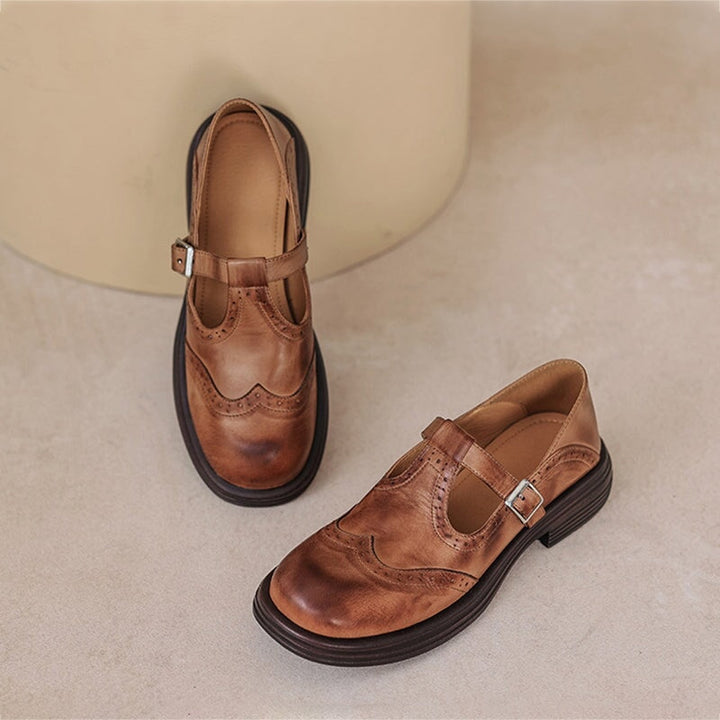 Elvara | Elegant Mary Janes Made Of Leather