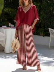 Audrey | Elegant Casual Striped Set